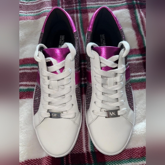 NWT MICHAEL KORS DONNA SNEAKERS SPARKLING SIZE 8.5 - Picture 3 of 9